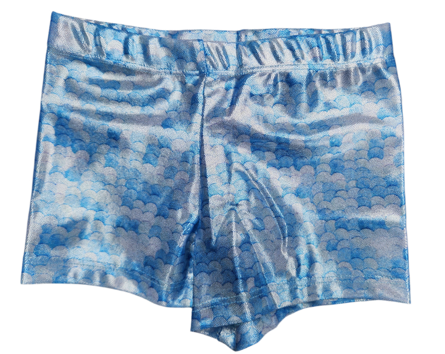Hot Pants in Mystique Blue & White Sequins
