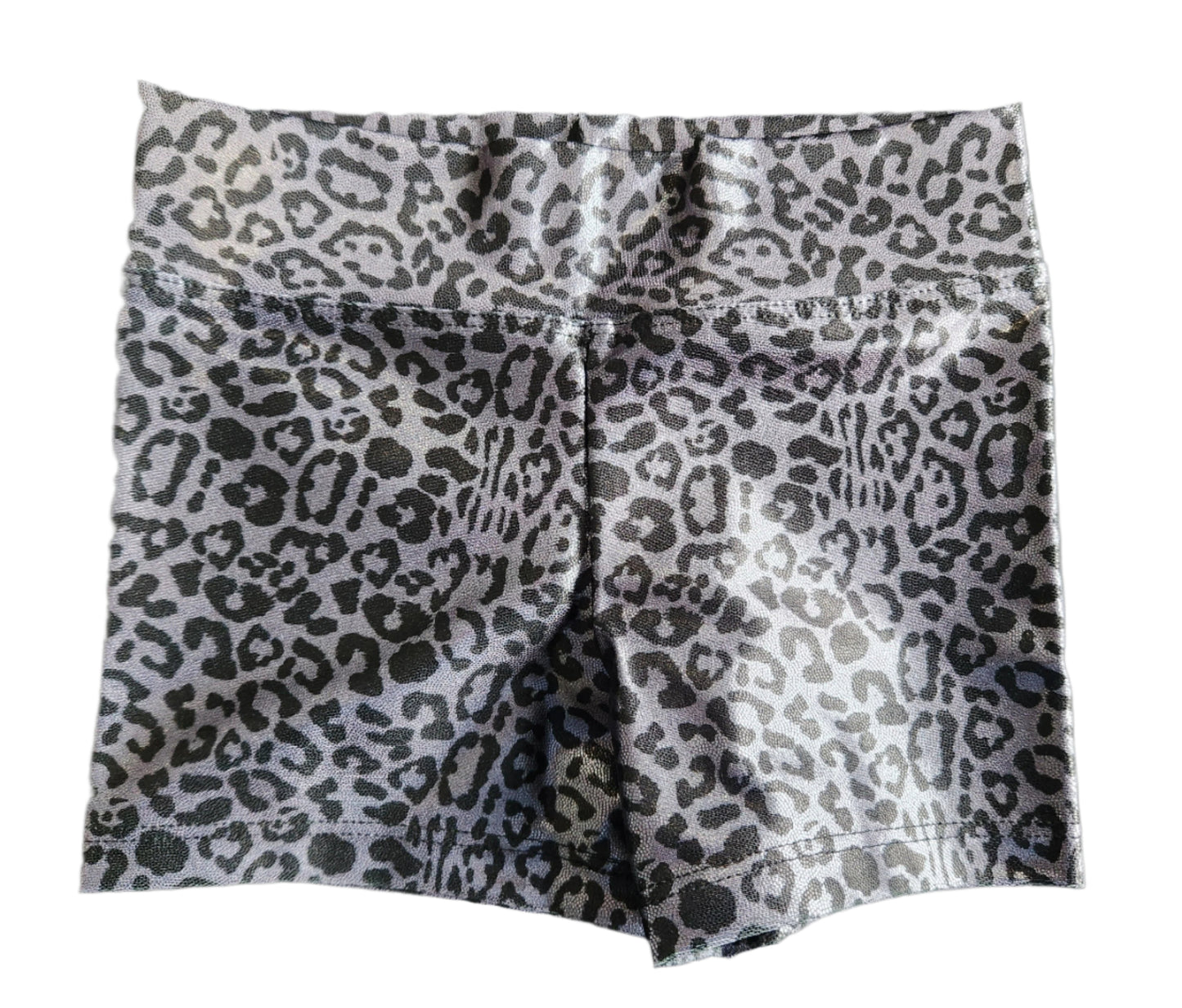 Hot Pants in Mystique High Waist Leopard Print on Dark Grey