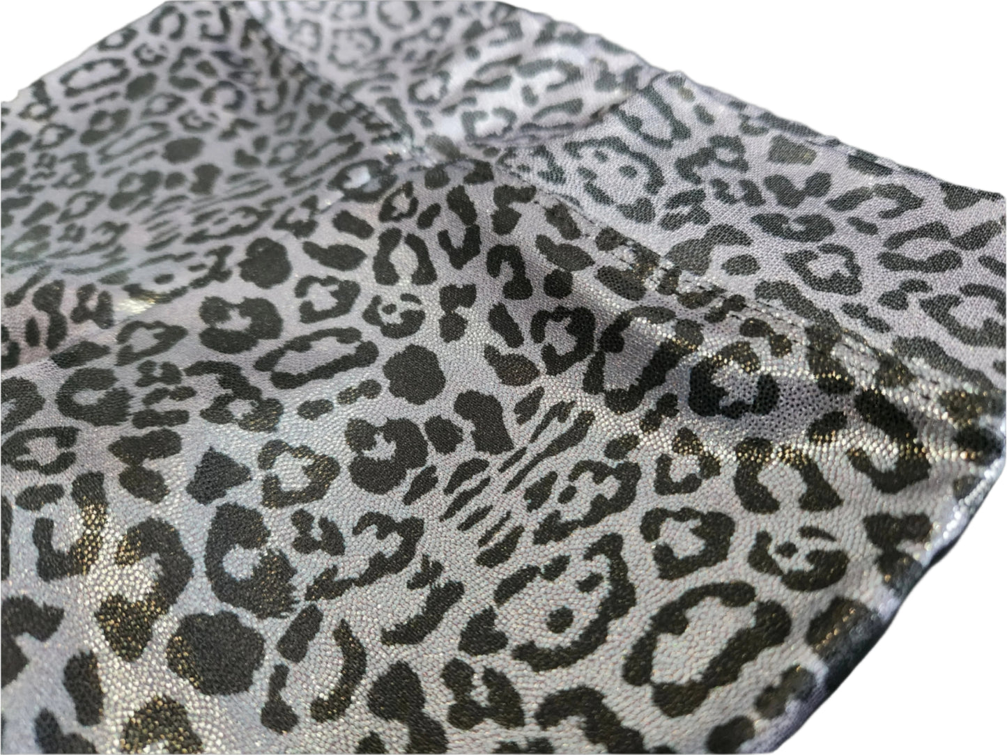 Hot Pants in Mystique High Waist Leopard Print on Dark Grey