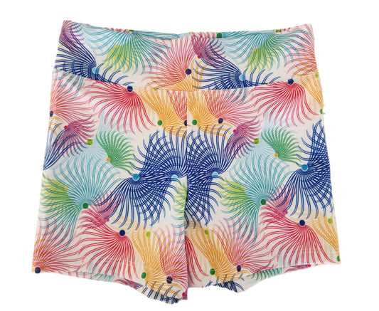 Hot Pants with High Waist in Spiraling Petals