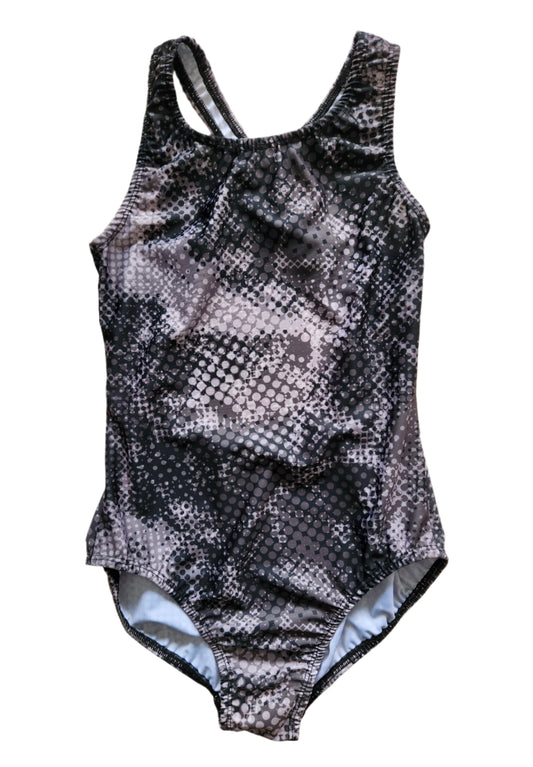Extra Life Fastback Swimsuit in Black & Grey Digital Print