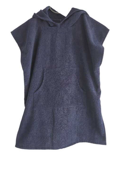 Hooded Towel in Dark Navy