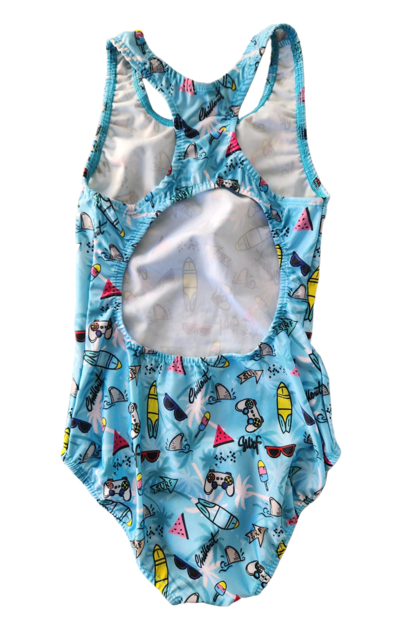 Extra Life Fastback Swimsuit in Surf Chill Out Design