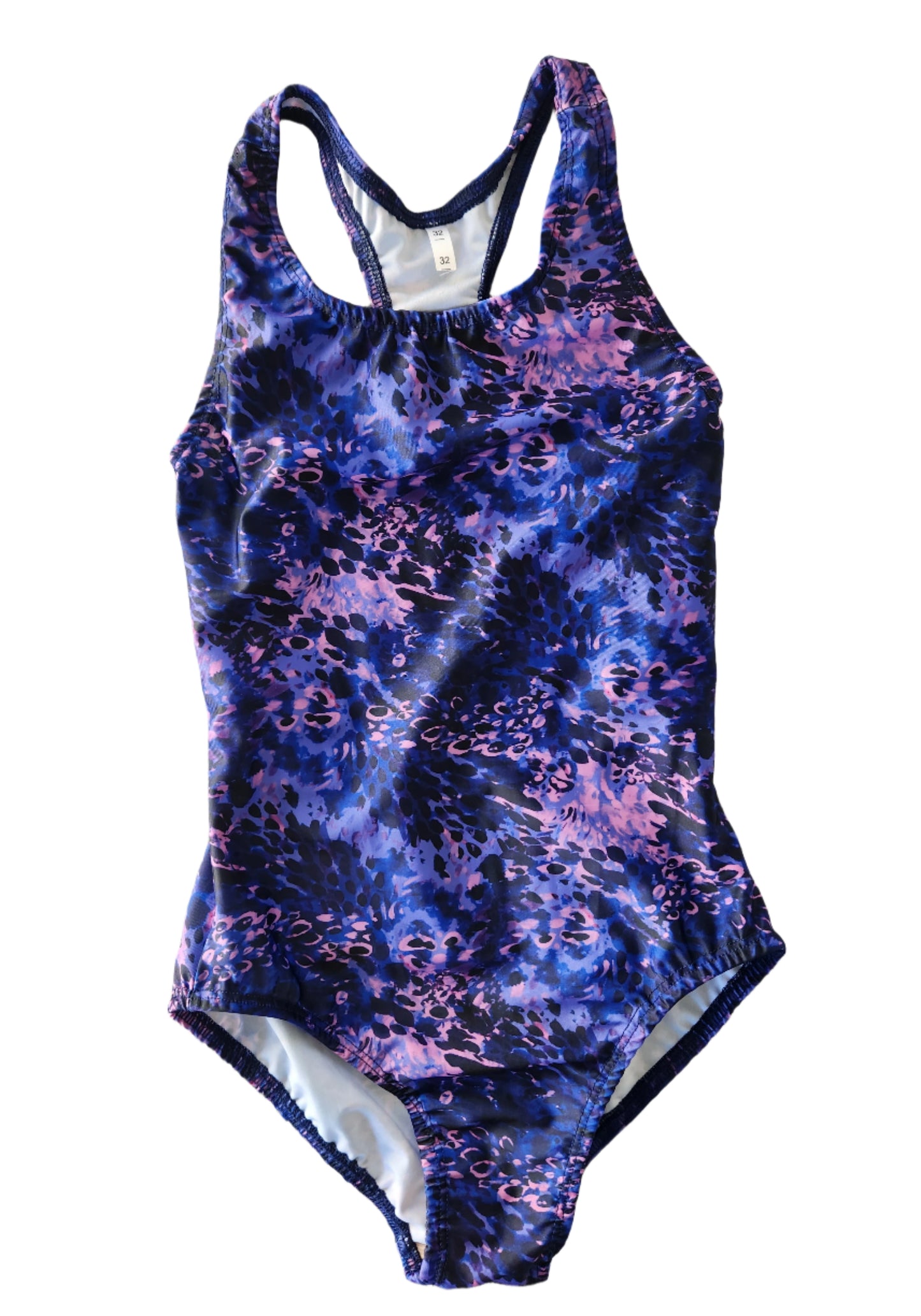 Extra Life Fastback Swimsuit in Purple & Pink Spotted Design