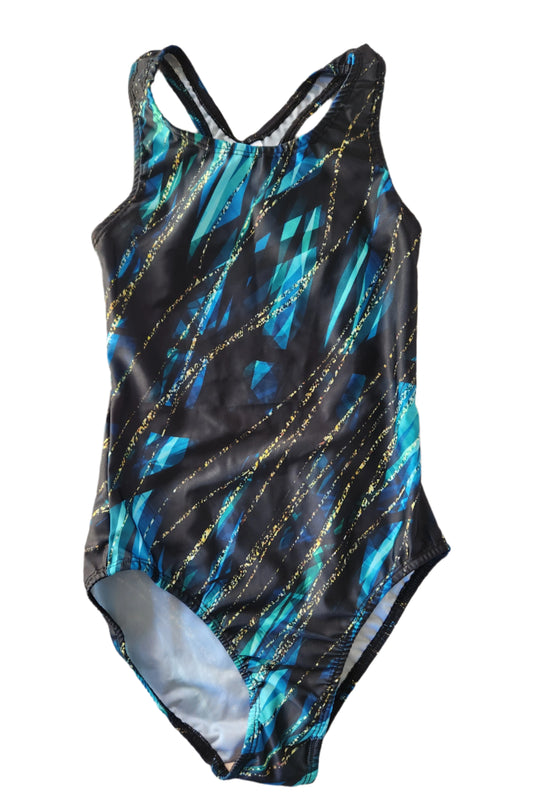 Extra Life Fastback Swimsuit in Gold Embossed Design