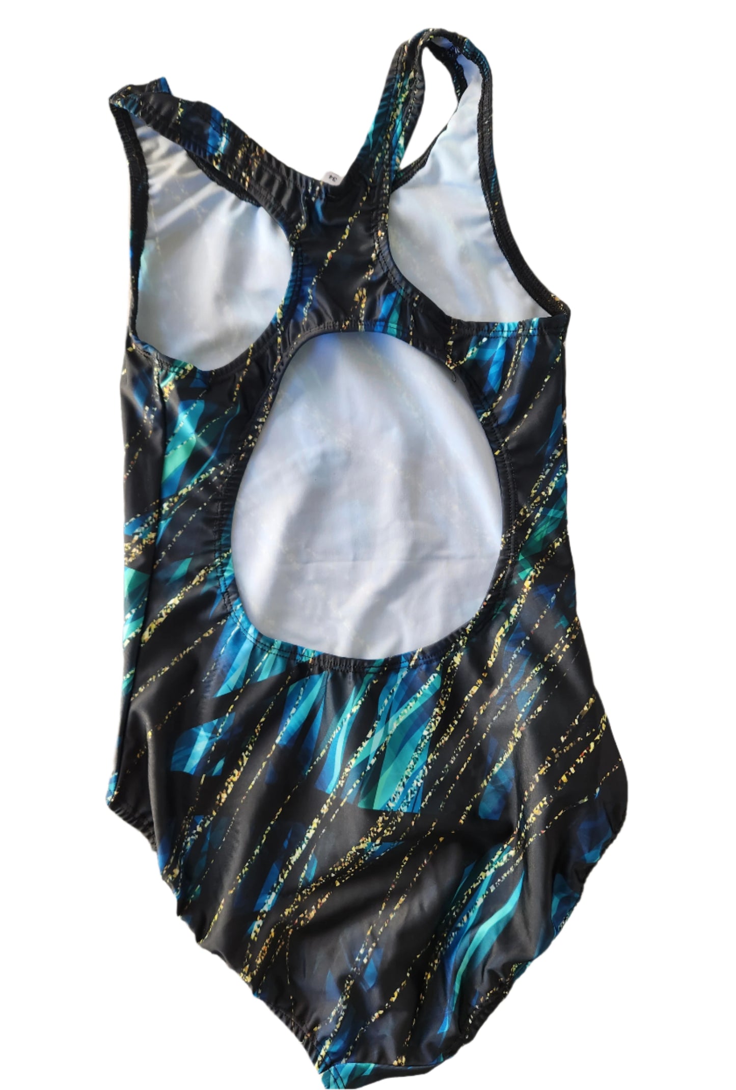 Extra Life Fastback Swimsuit in Gold Embossed Design