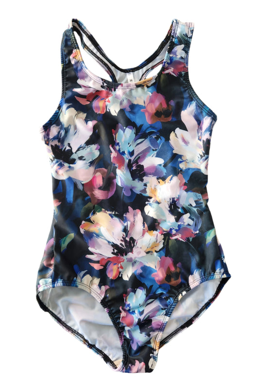 Extra Life Fastback Swimsuit in a Painted Floral Design