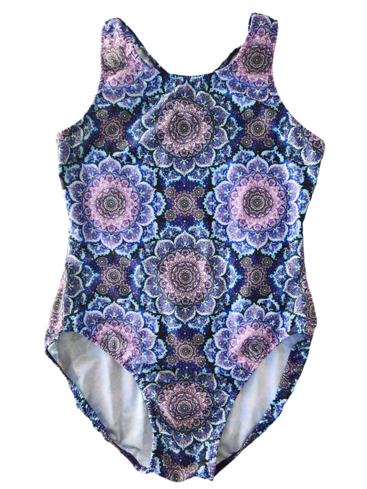 Extra Life Fastback Swimsuit in a Mandala Design
