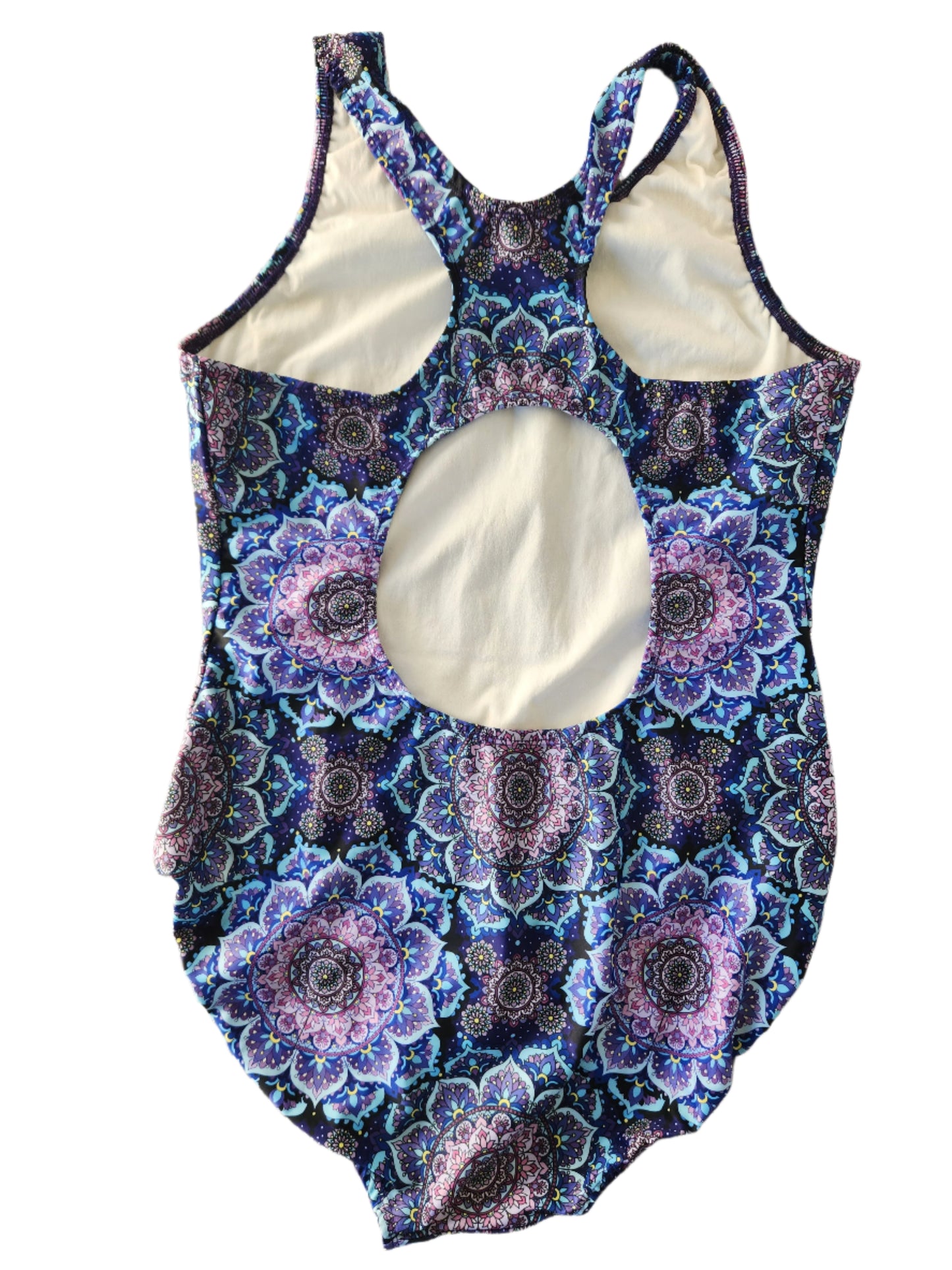 Extra Life Fastback Swimsuit in a Mandala Design