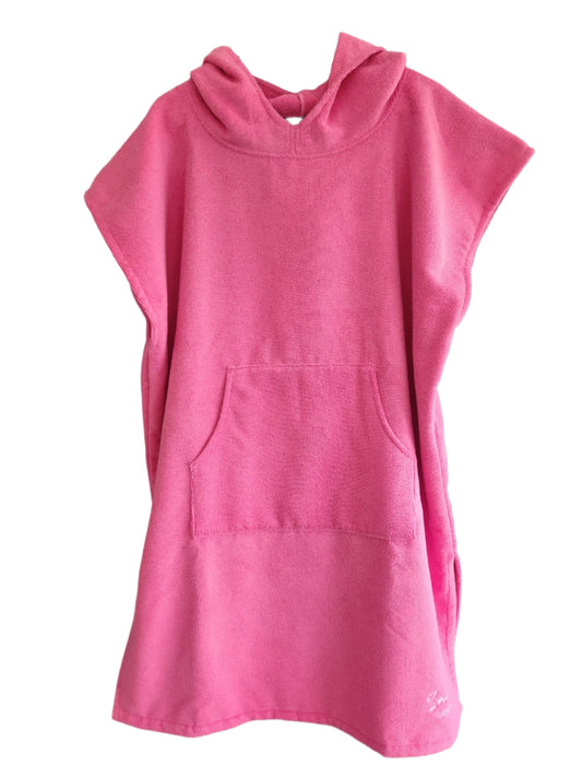 Hooded Towel in Cerise Pink