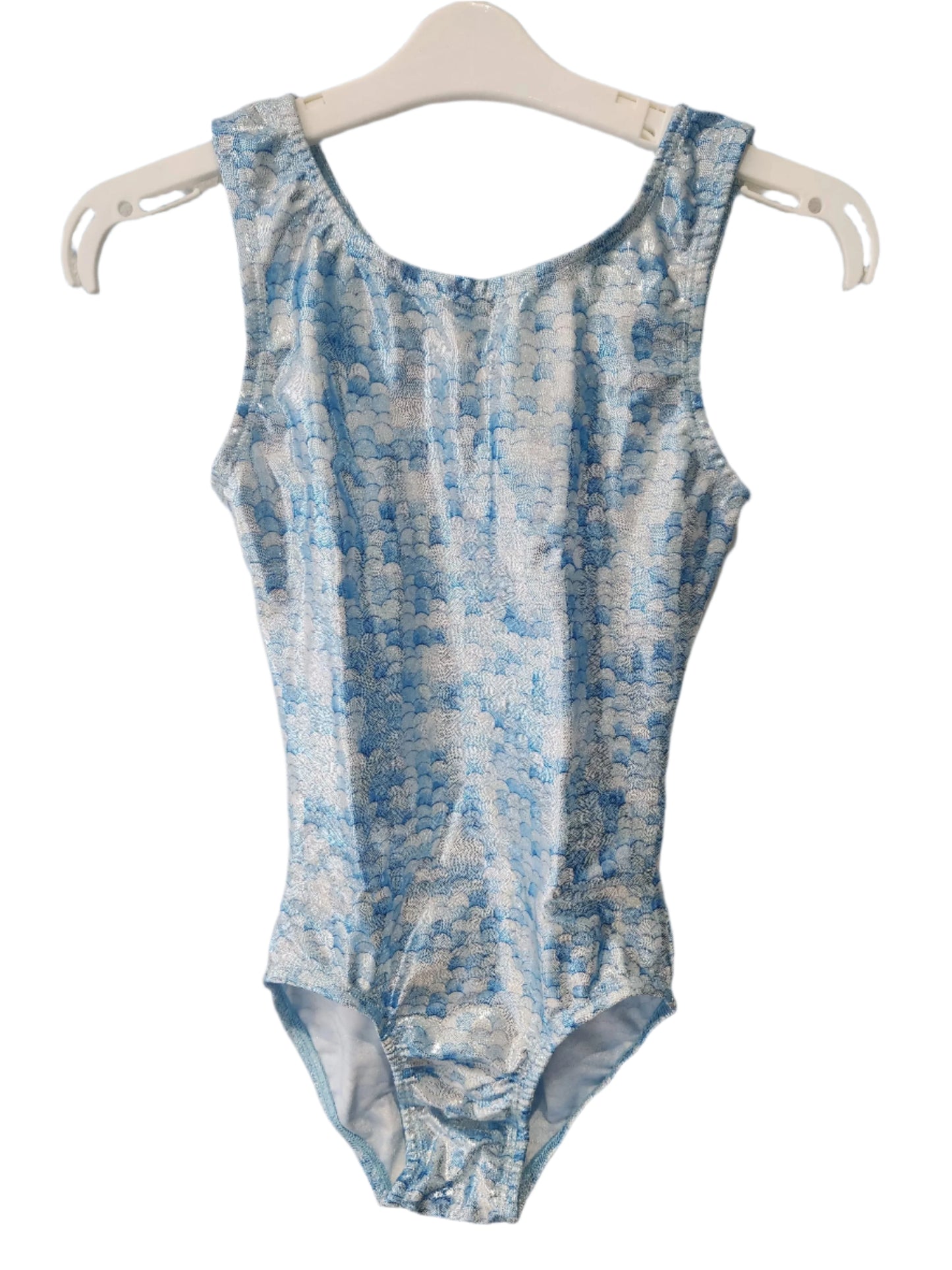 Leotard Mystique Blue & White Sequins