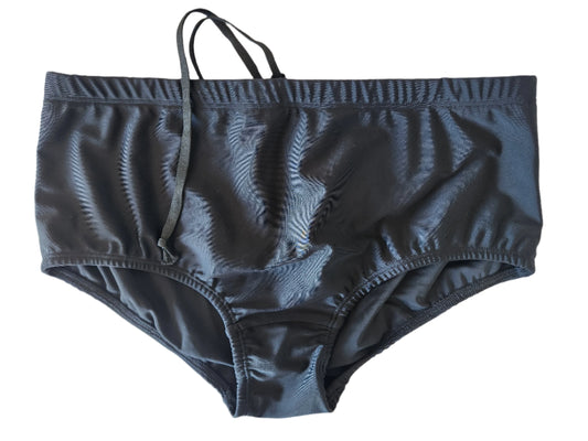 Boxer Swimsuit in Plain Black