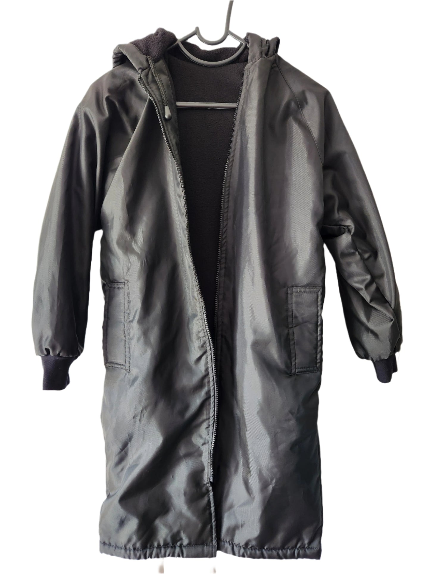Black Parka Jacket with Black Fleece Lining