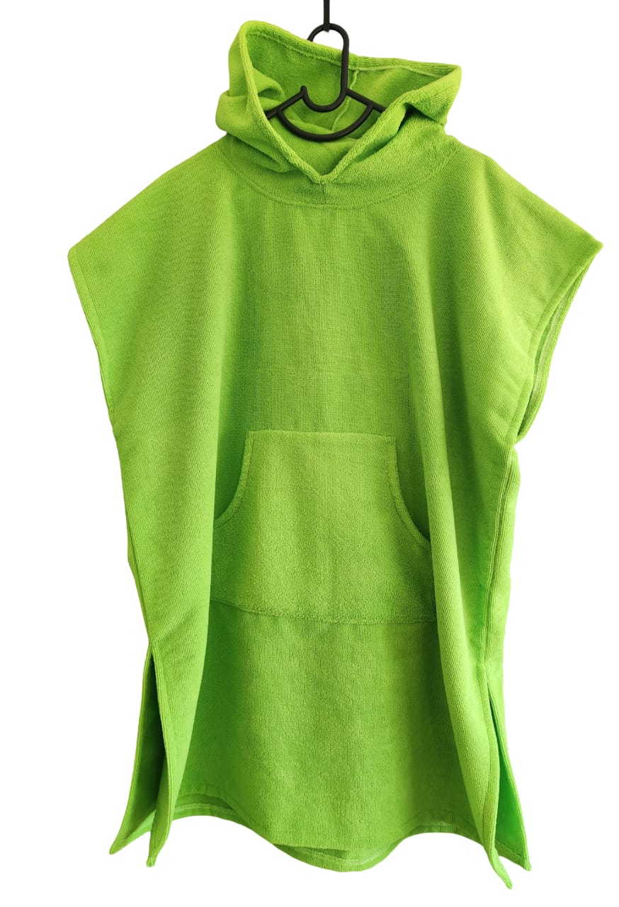 Hooded Towel in Neon Green