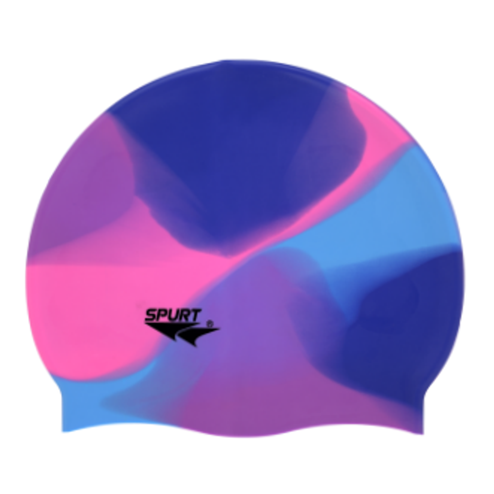 Multi Colour Pink, Violet, Dark Blue & Light Blue Dappled Blend Spurt Silicone Cap