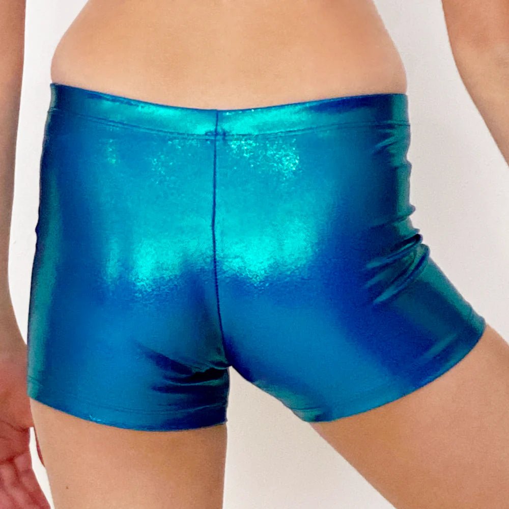 Hot Pants in Mystique Pacific Blue & Kelly