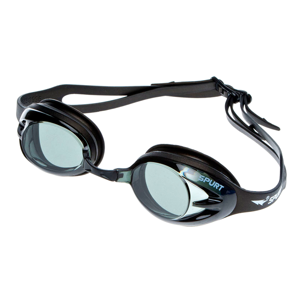 Spurt Crush N3 Senior Goggle in Metallic Black with Black Lens & Medium Tint