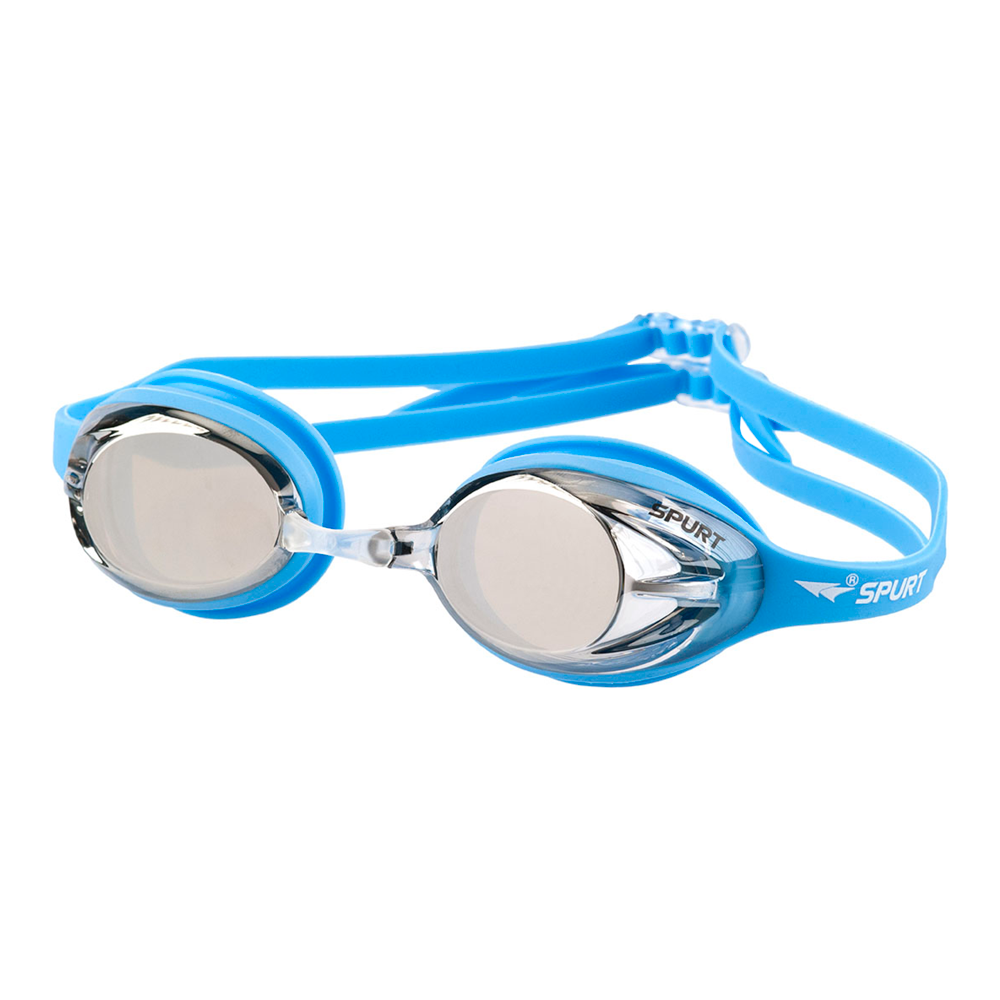 Spurt Crush N3 Senior Goggle in Light Blue with Mirror Silver Lens & Light Tint