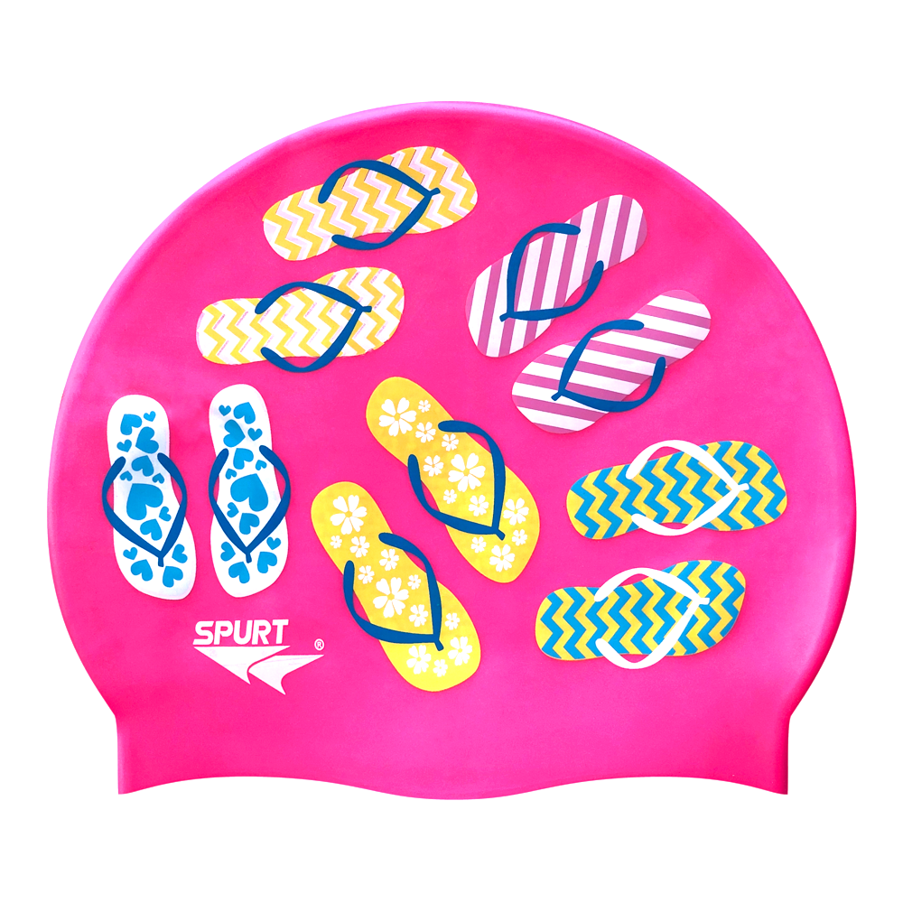 Slip Slops on Neon Pink Spurt Silicone Cap