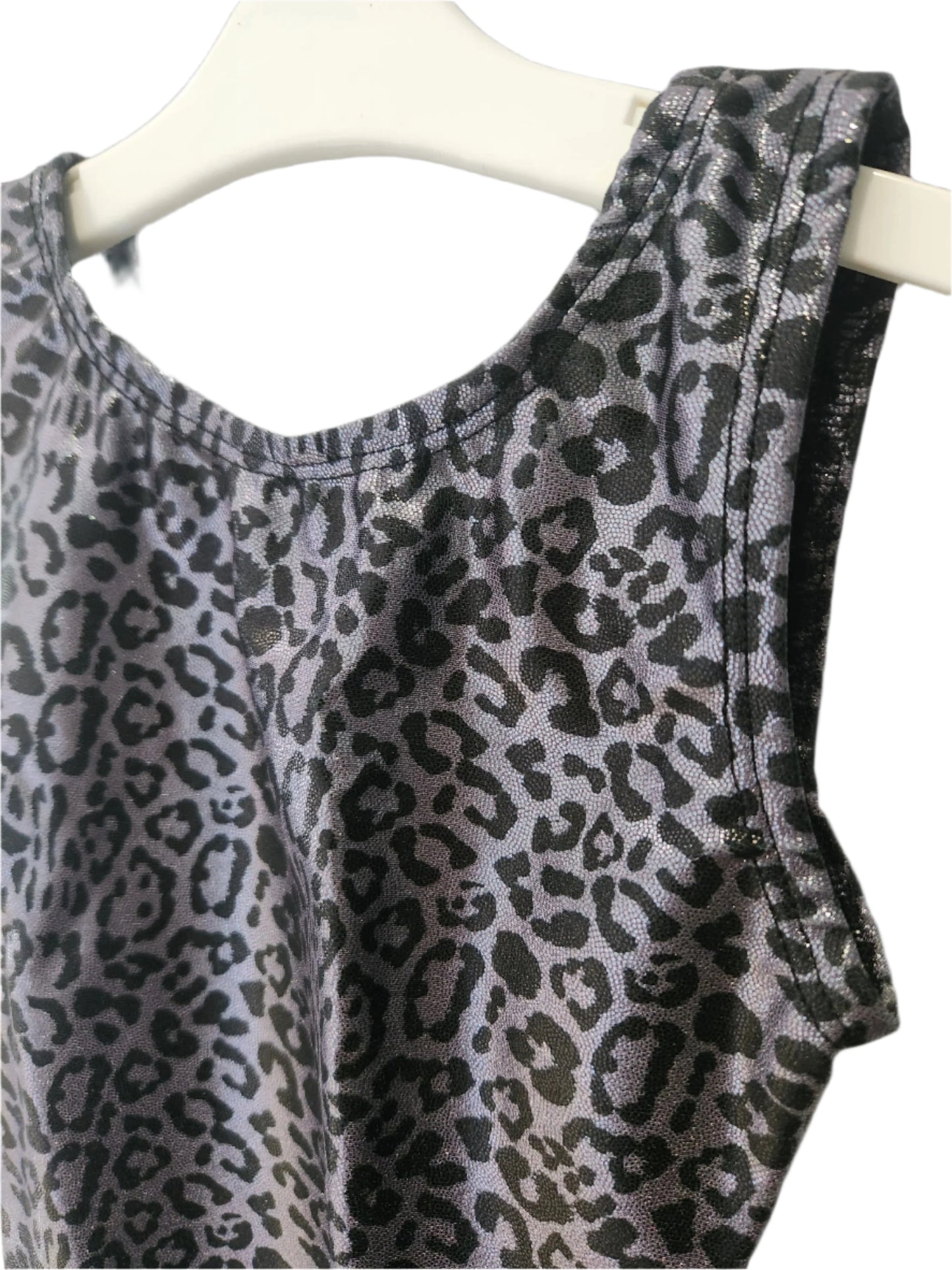 Leotard Mystique Leopard Print on Dark Grey