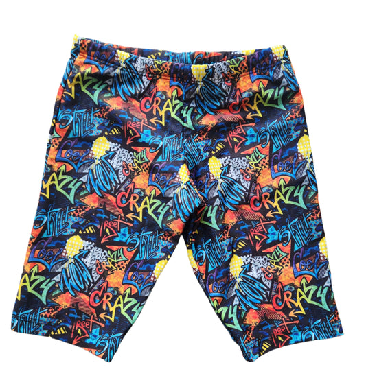 Extra Life Jammer Swimsuit in Crazy Graffiti