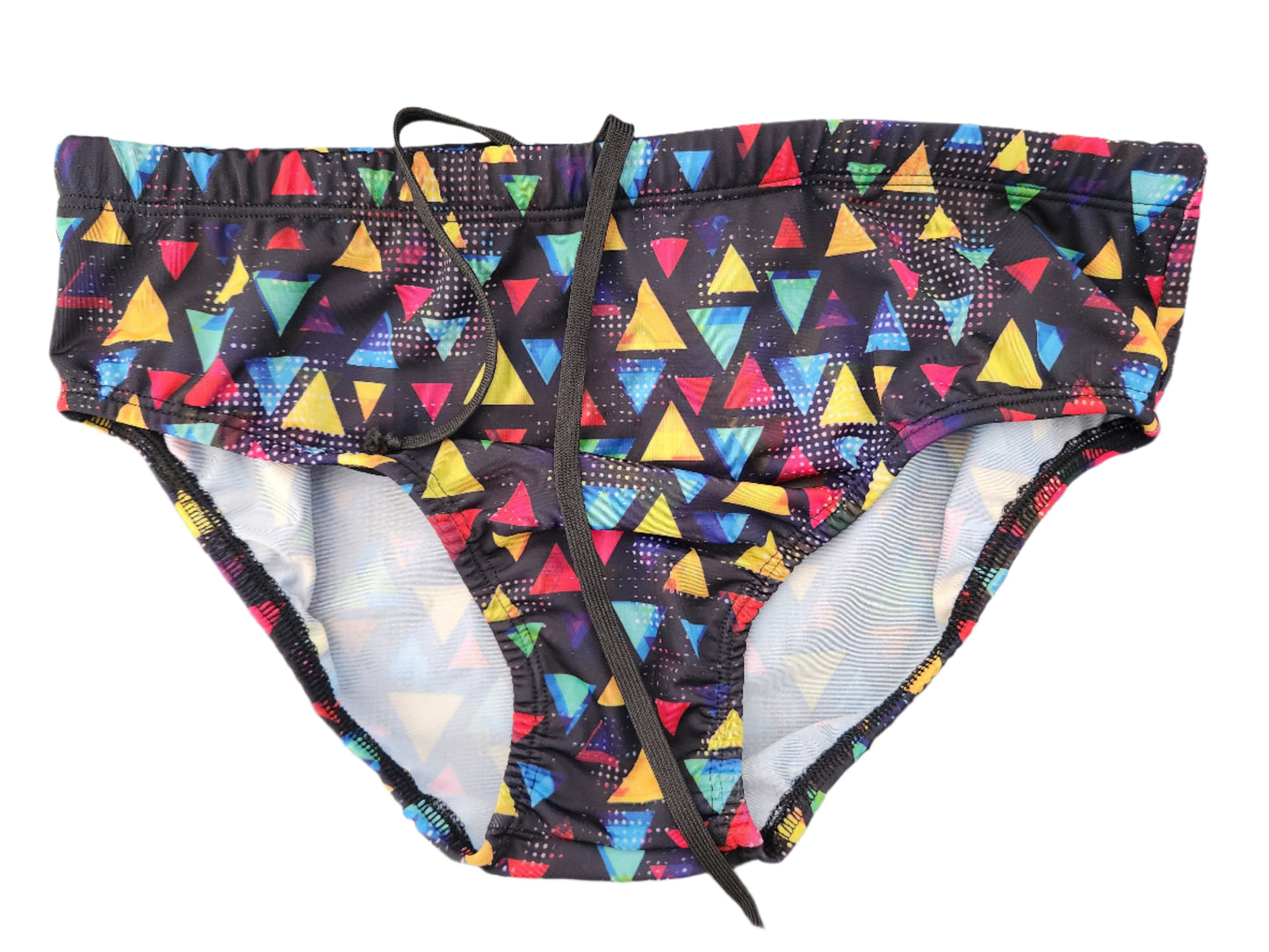 Brief Swimsuit in Multi Colour Triangles
