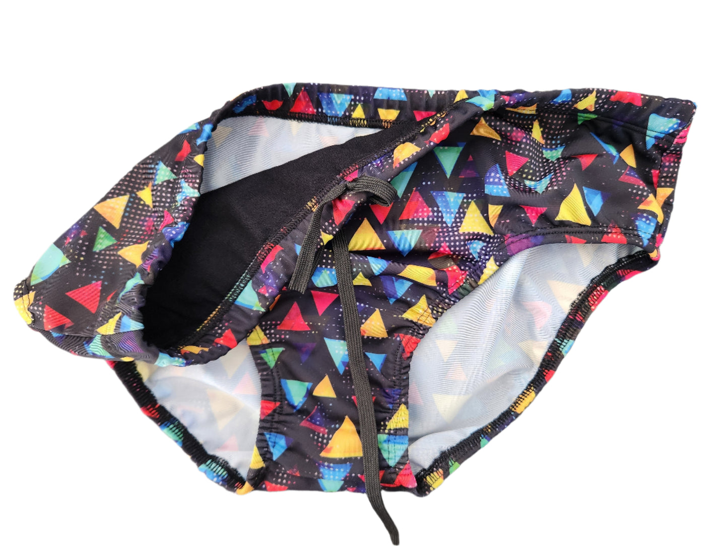 Brief Swimsuit in Multi Colour Triangles