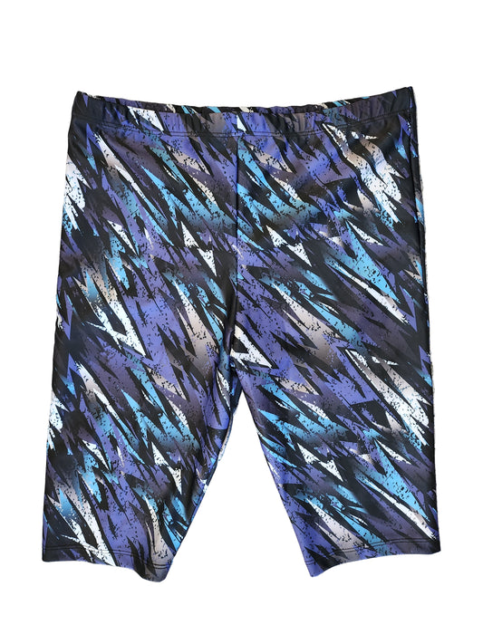 Kikx Extra Life Jammer Swimsuit in Lightning Blue/Purple/White