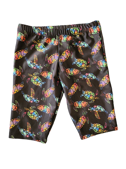 Kikx Extra Life Jammer Swimsuit in Turtle Tango Design on Black