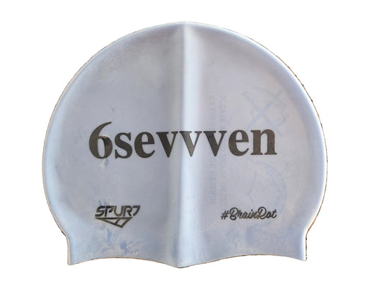 BrainRot 6Sevvven on SB12 Lavender Blue Spurt Silicone Swim Cap