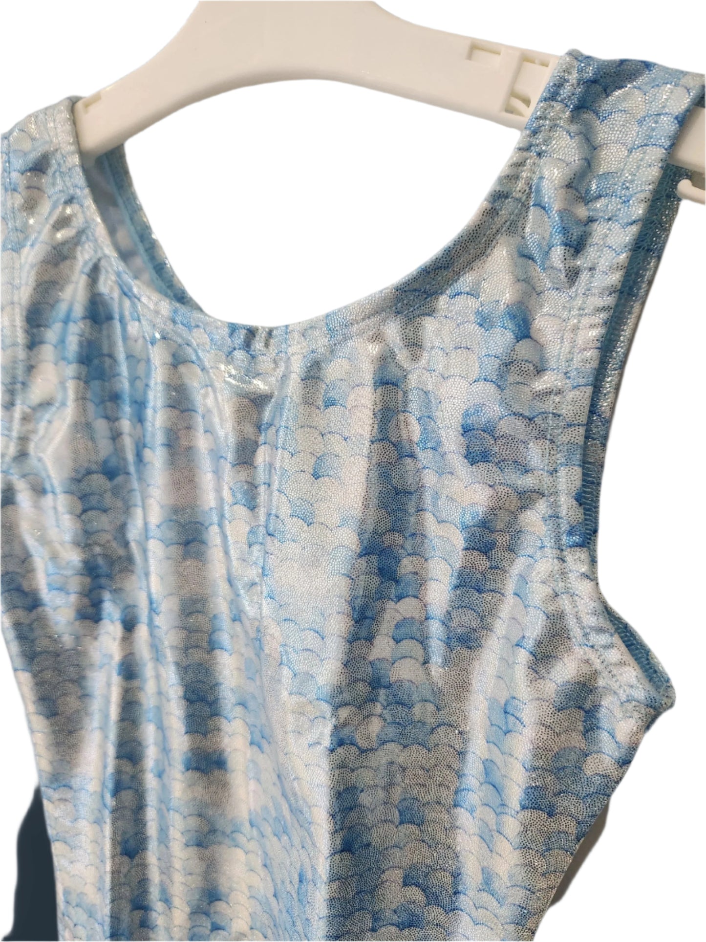 Leotard Mystique Blue & White Sequins