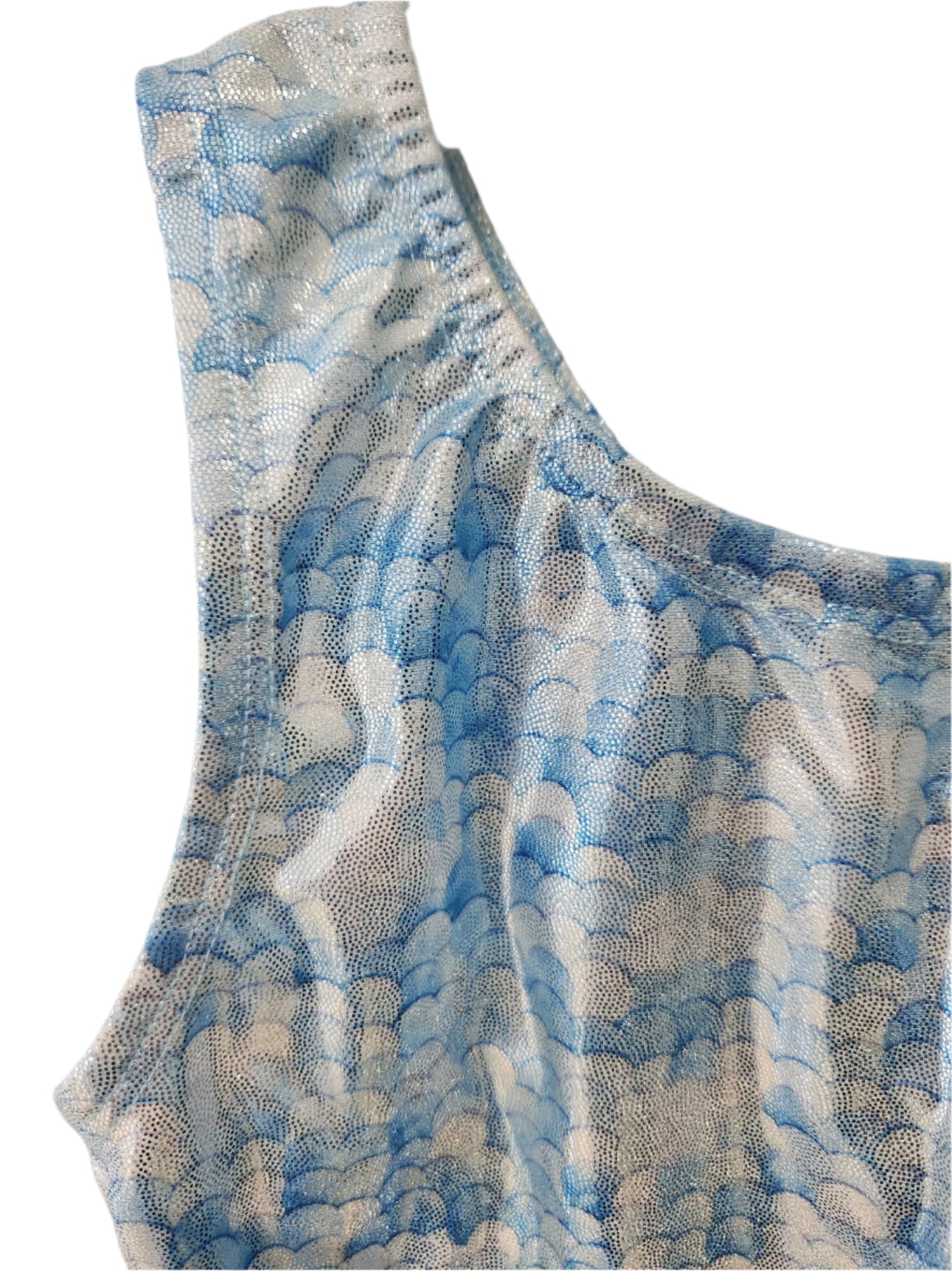 Leotard Mystique Blue & White Sequins