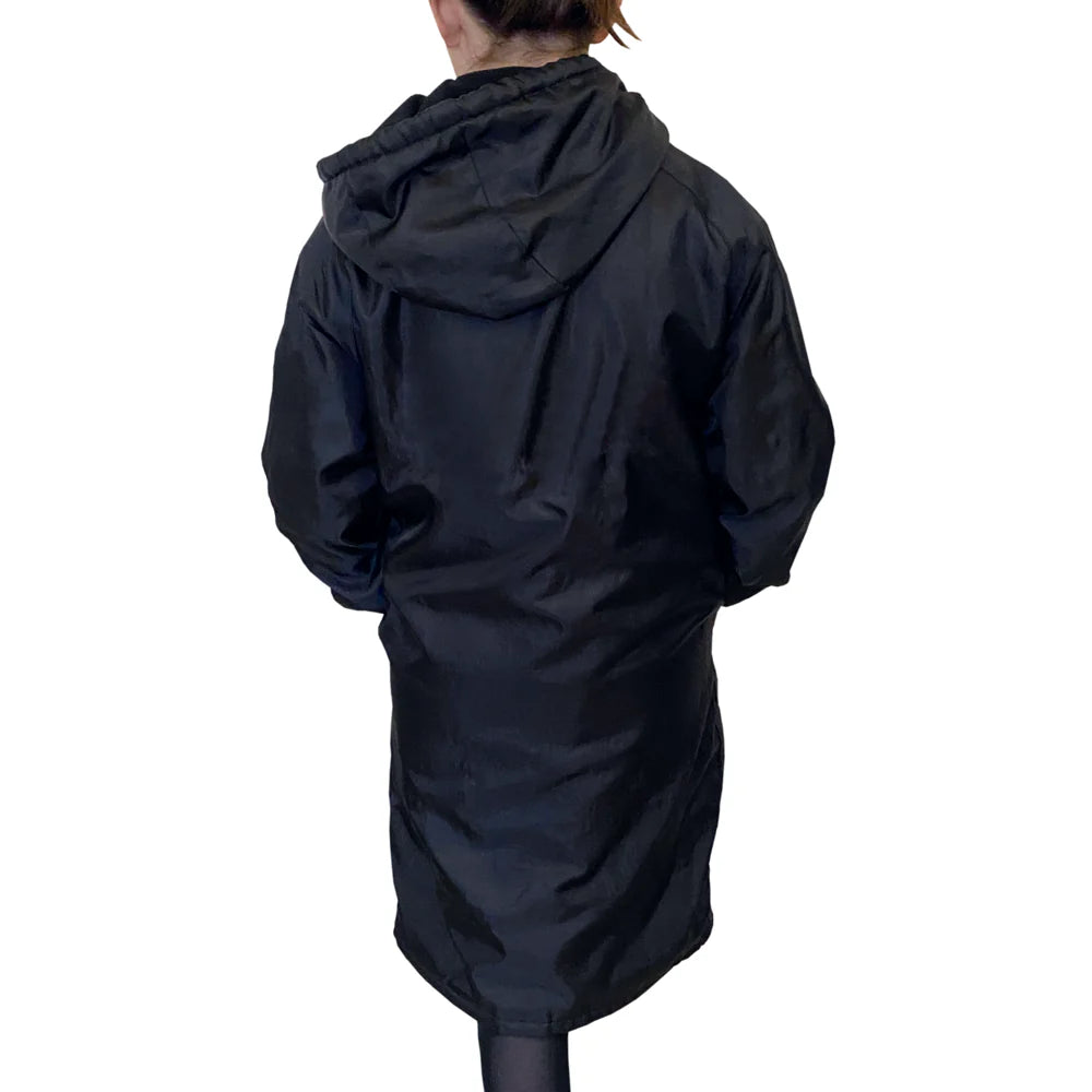 Black Parka Jacket with Black Fleece Lining