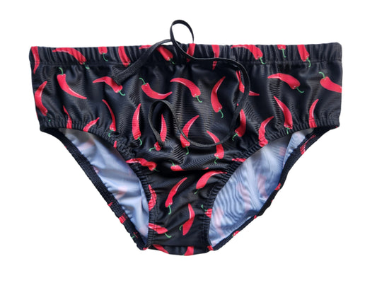 Brief Swimsuit in Chillies Design