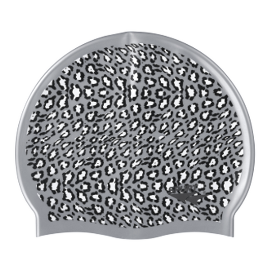Leopard Print on Silver Spurt Silicone Cap