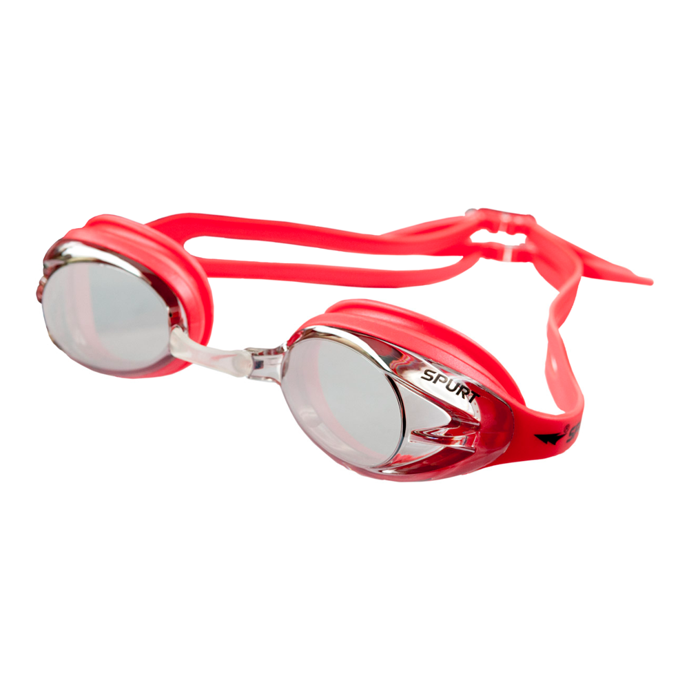 Spurt Crush N3 Senior Goggle in Coral with Mirror Silver Lens & Light Tint