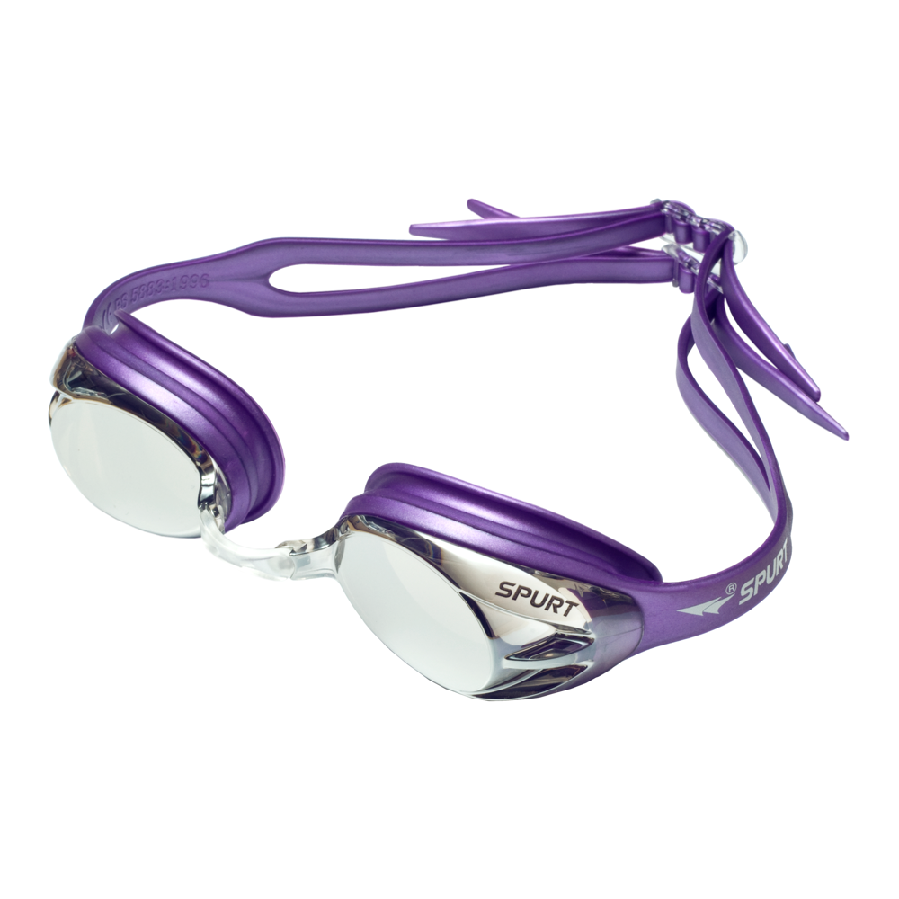 Spurt Crush N3 Senior Goggle in Purple with Mirror Silver Lens & Light Tint