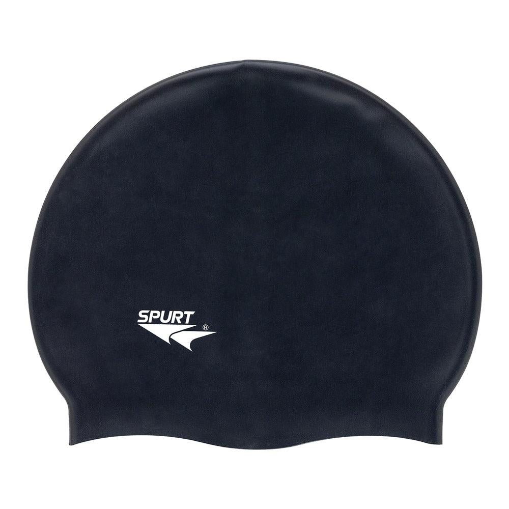 Flexi Plain Metallic Black Spurt Silicone Cap