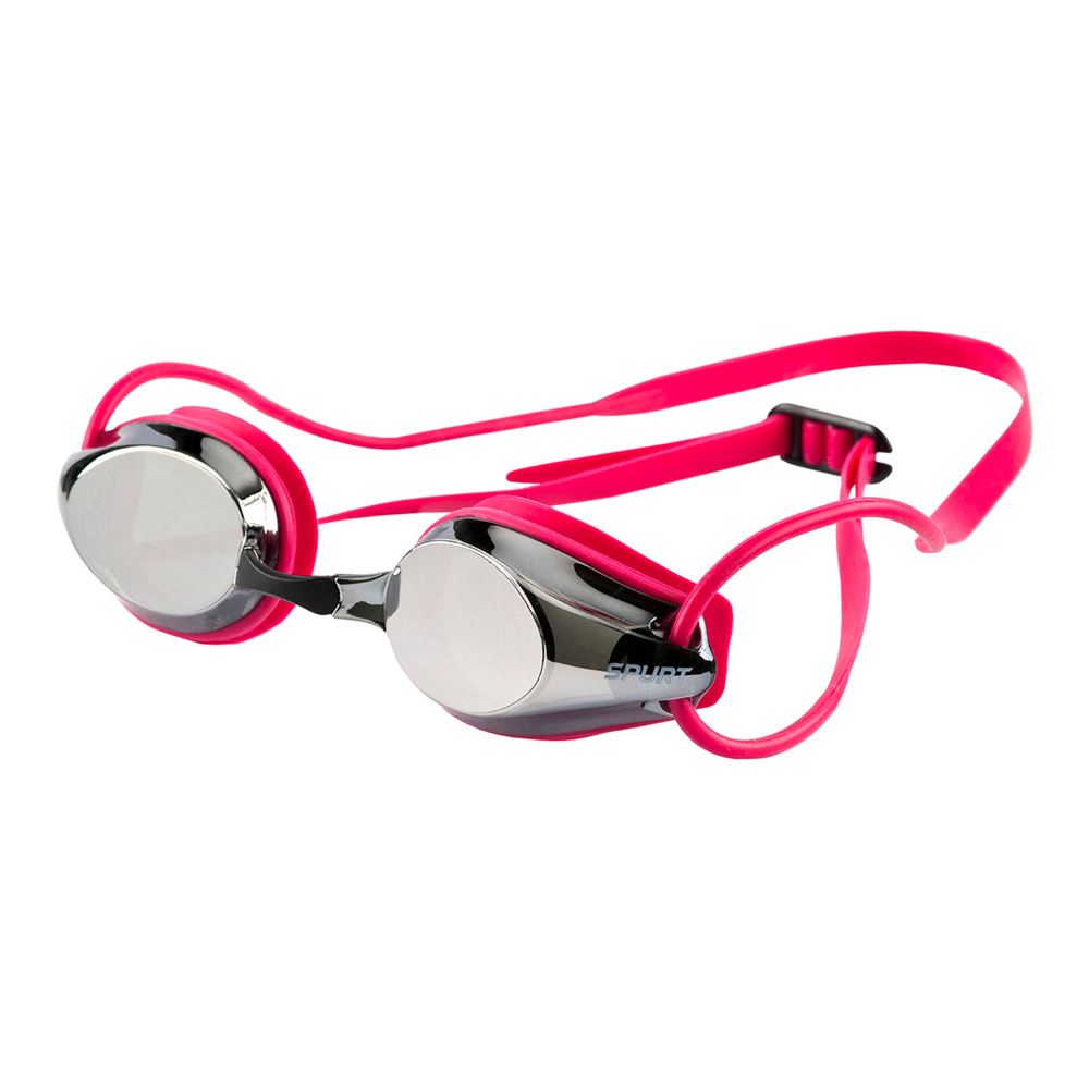 Spurt Intermediate Racer R3 Senior Goggle in Dark Pink with Mirror Silver Lens & Dark Tint