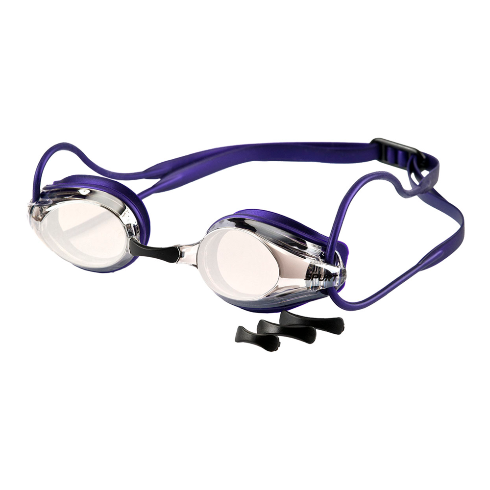 Spurt Intermediate Racer R3 Senior Goggle in Purple with Mirror Silver Lens & Light Tint