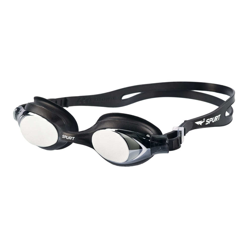 Spurt Comfort Sil 60 Senior Goggle in Black with Mirror Silver Lens & Dark Tint