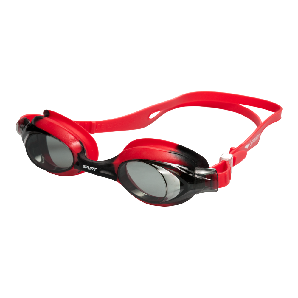 Spurt Comfort Sil 60 Senior Goggle in Red & Black with Black Lens & Medium Tint