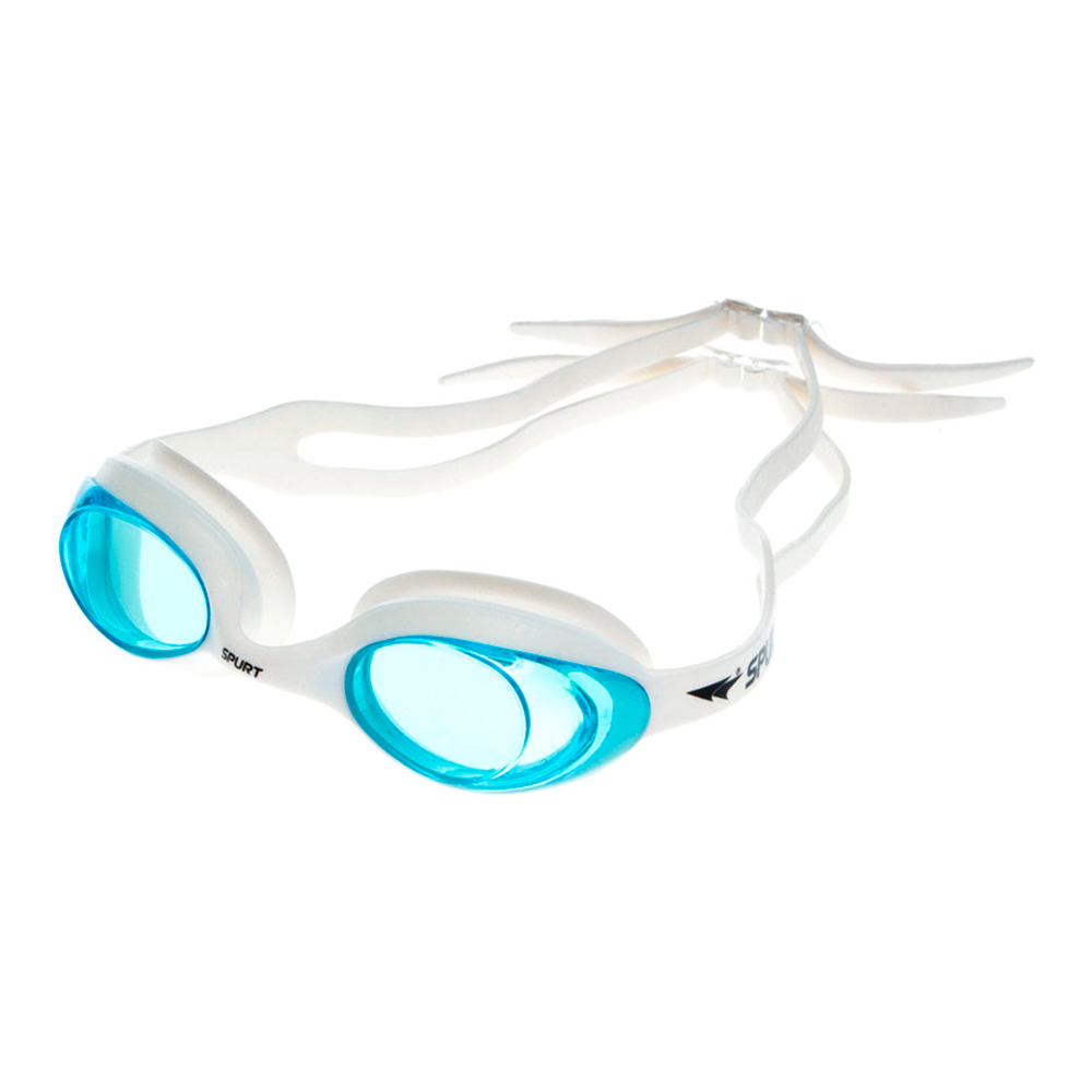 Spurt Blaze Sil 6 Junior Goggle in White with Aqua Lens & Light Tint