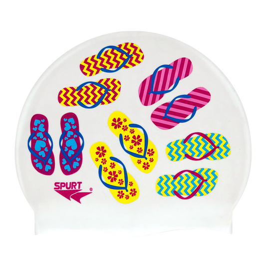 Slip Slops on Cool White Spurt Silicone Cap