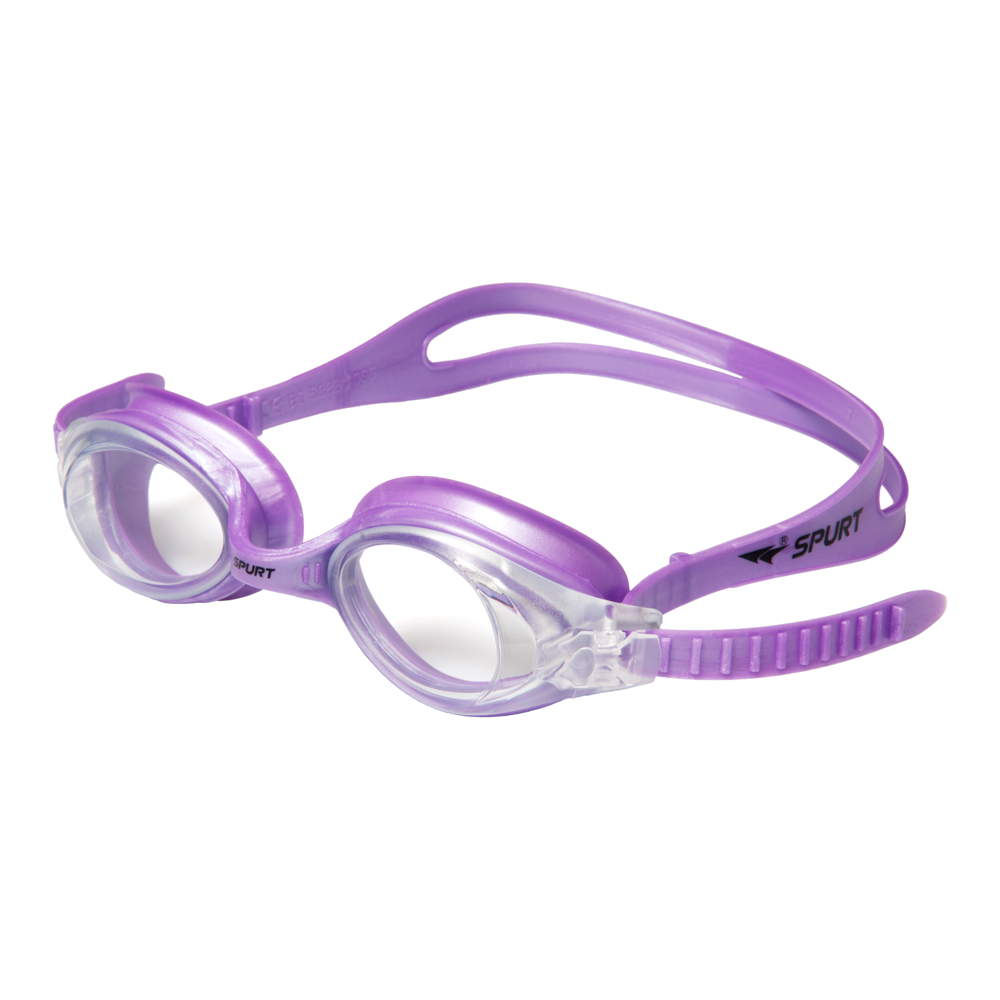 Spurt Flow Senior Goggles in Purple with Clear Lenses