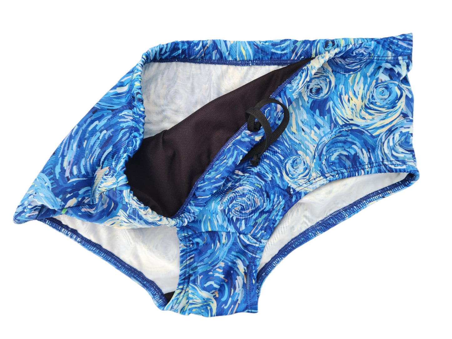 Boxer Swimsuit in Van Gogh Style Design