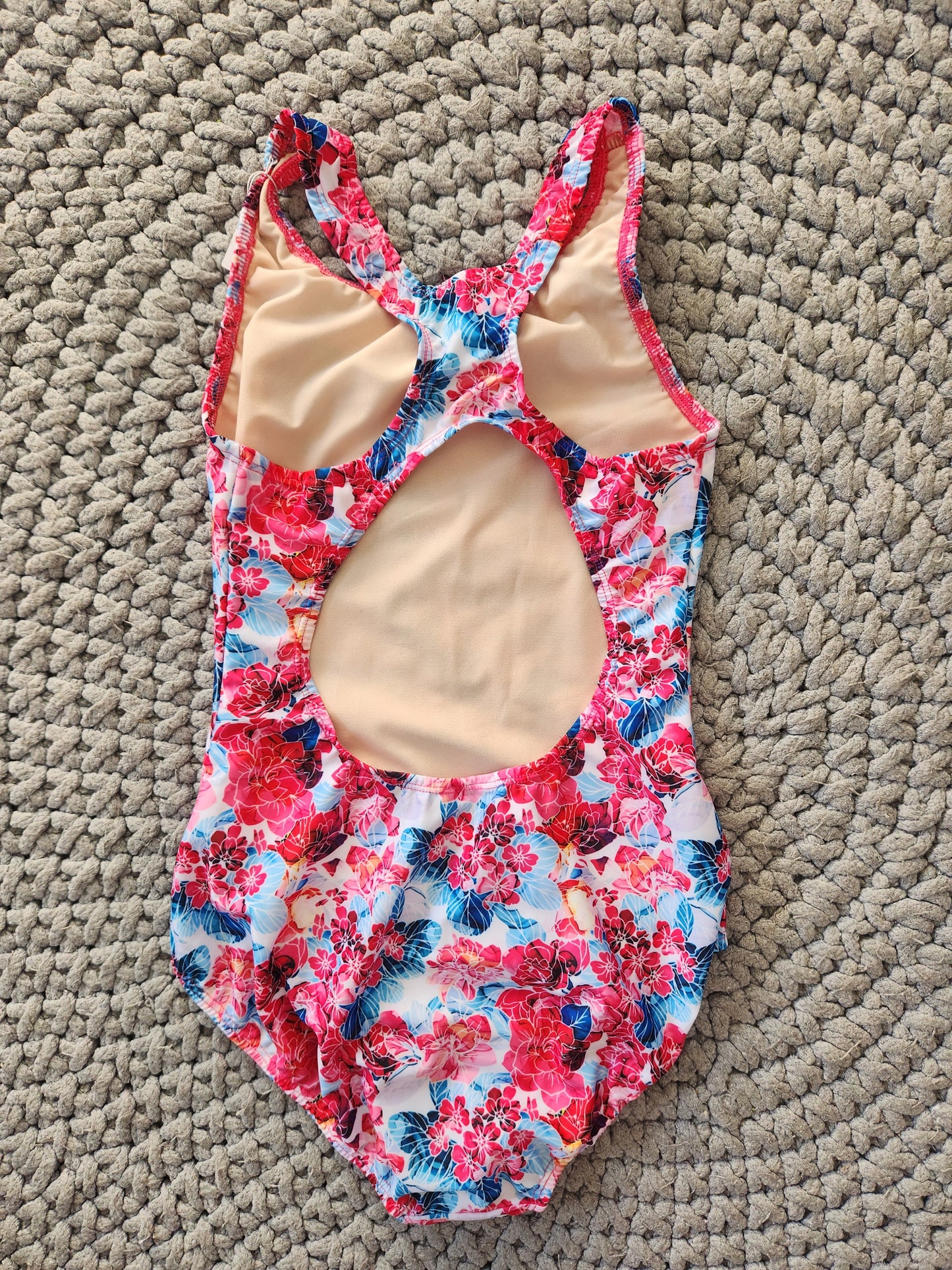 Extra Life Fastback Swimsuit in La Med Print on White Background